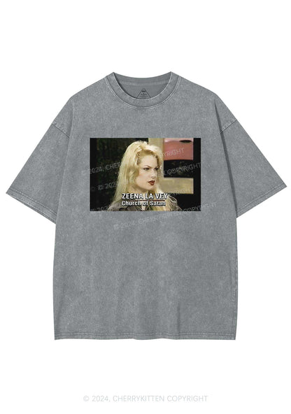 Church Of Satan Y2K Washed Tee Cherrykitten