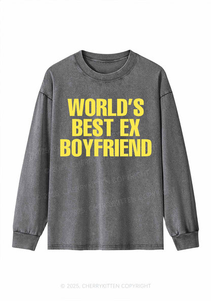 Best Ex Boyfriend Y2K Washed Long Sleeves Cherrykitten