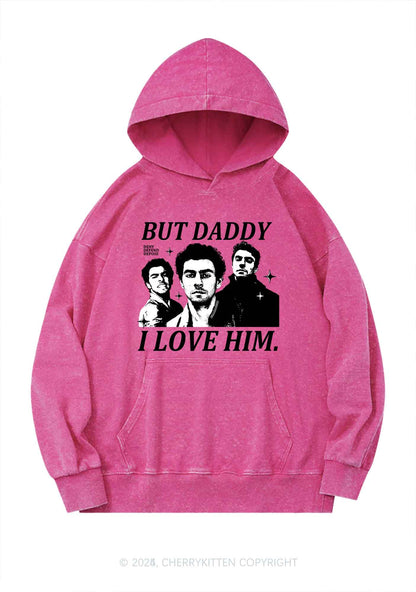 Daddy I Love Luigi Y2K Washed Hoodie Cherrykitten