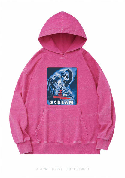 Hallowee Scream Y2K Washed Hoodie Cherrykitten