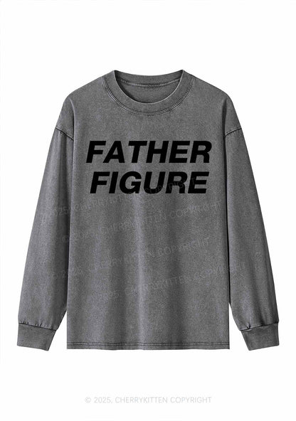 Father Figure Y2K Washed Long Sleeves Cherrykitten