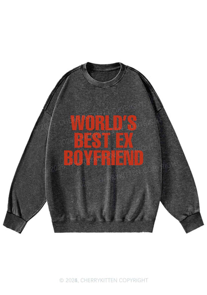 Best Ex Boyfriend Y2K Washed Sweatshirts Cherrykitten