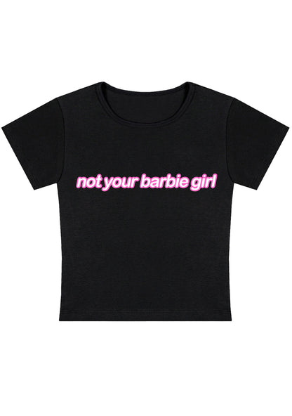 Curvy Not Your Girl Y2K Baby Tee Cherrykitten