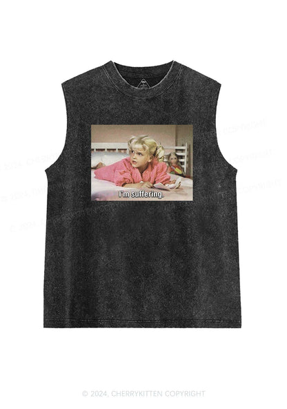 I'm Suffering Y2K Washed Tank Cherrykitten