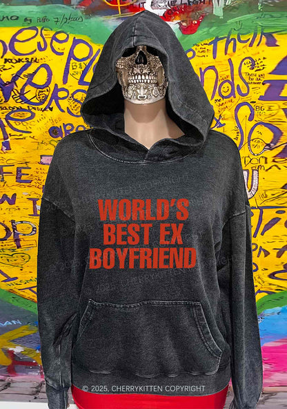 Best Ex Boyfriend Y2K Washed Hoodie Cherrykitten