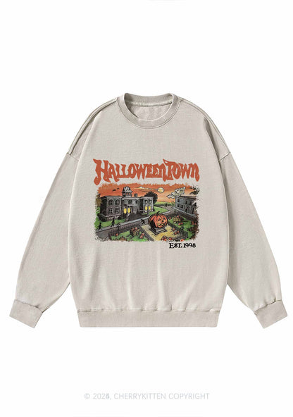 Halloween Town Y2K Washed Sweatshirts Cherrykitten