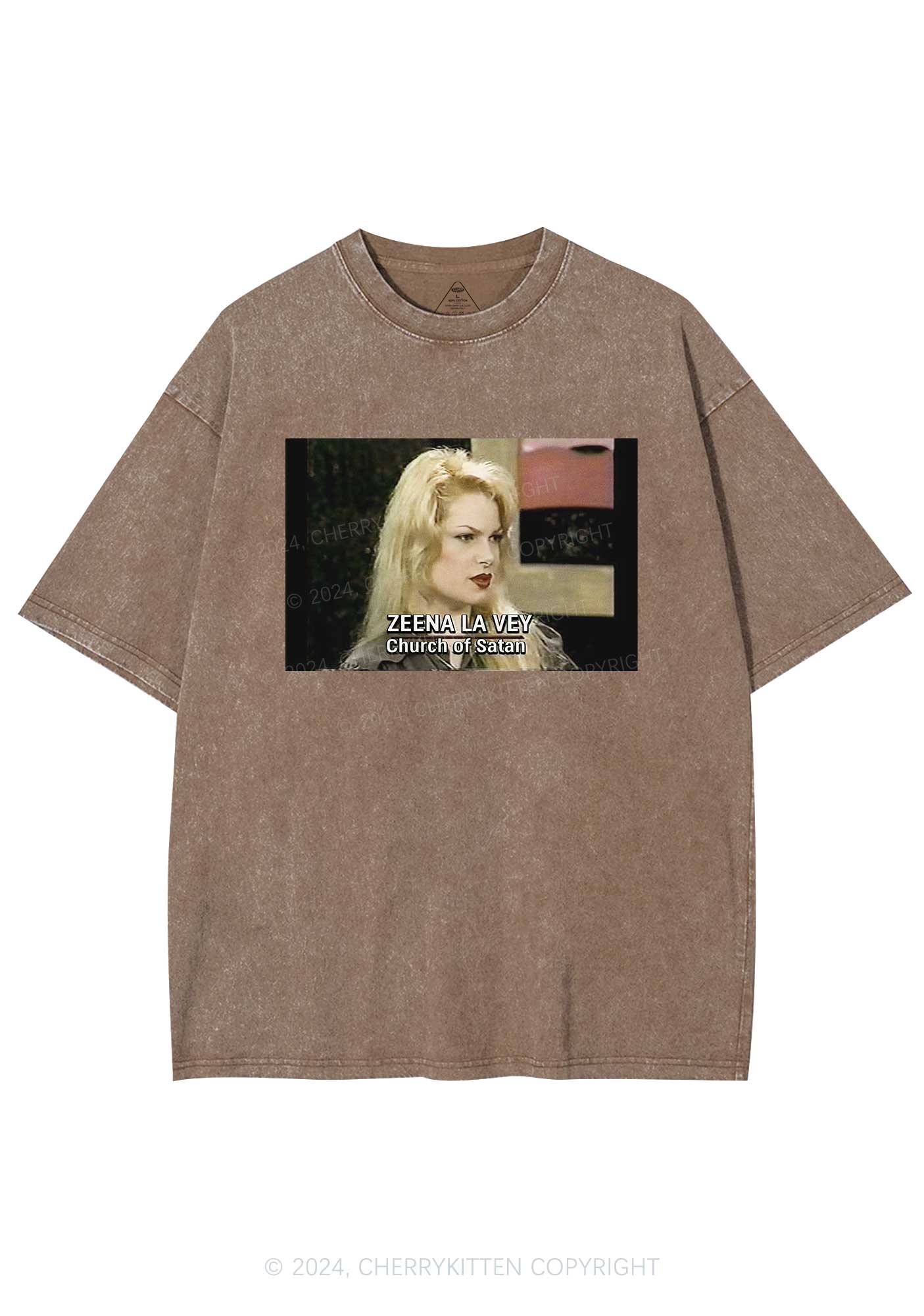 Church Of Satan Y2K Washed Tee Cherrykitten