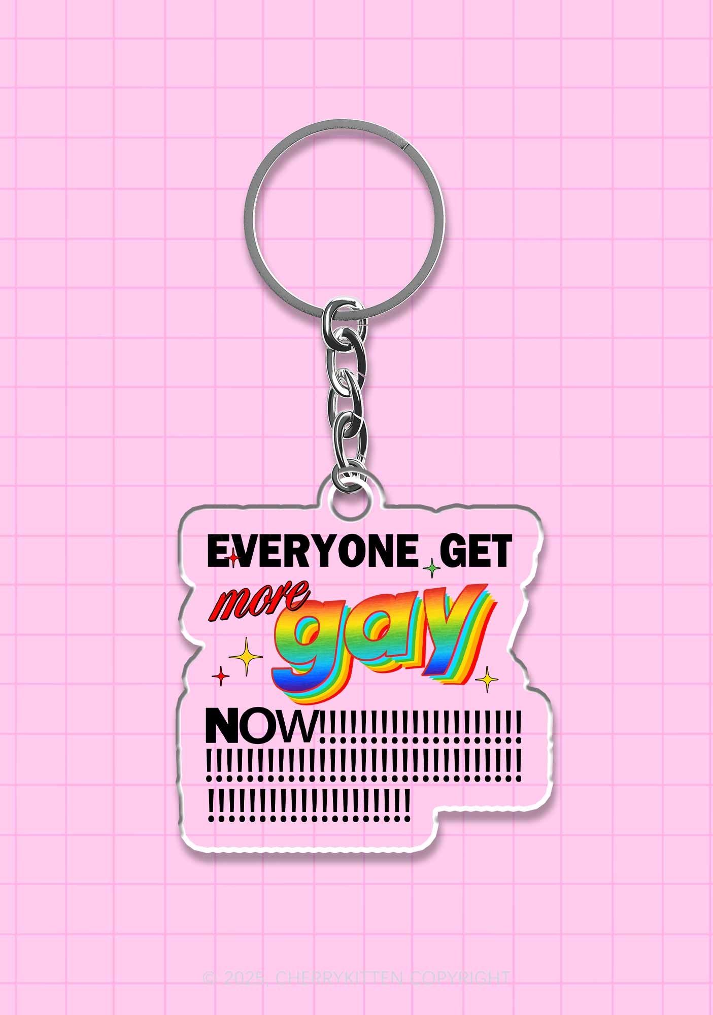 Get More Gay Pride 1Pc Y2K Keychain Cherrykitten