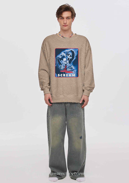 Hallowee Scream Y2K Washed Sweatshirts Cherrykitten