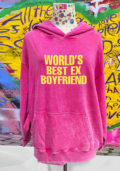 Best Ex Boyfriend Y2K Washed Hoodie Cherrykitten
