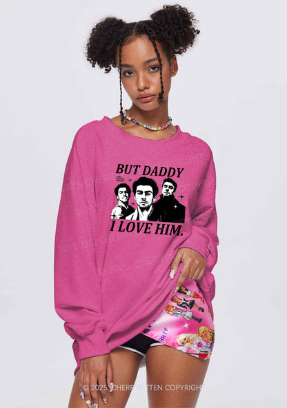 Daddy I Love Luigi Y2K Washed Sweatshirts Cherrykitten