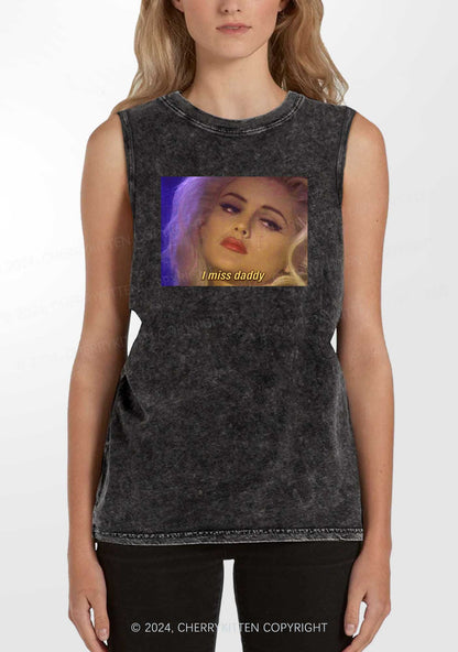 Miss Daddy Y2K Washed Tank Cherrykitten