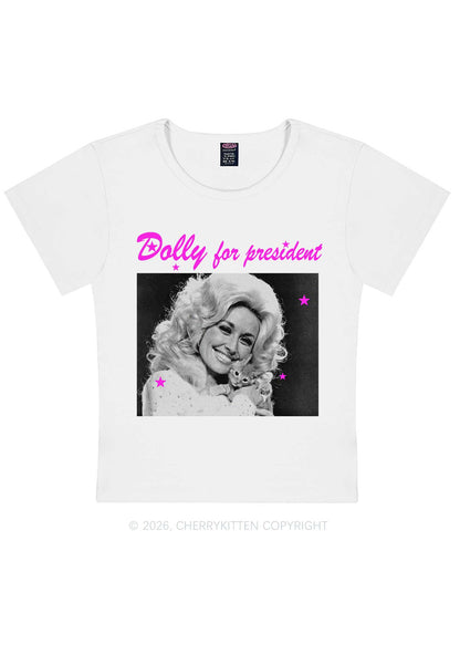 Doll For President Y2K Baby Tee Cherrykitten