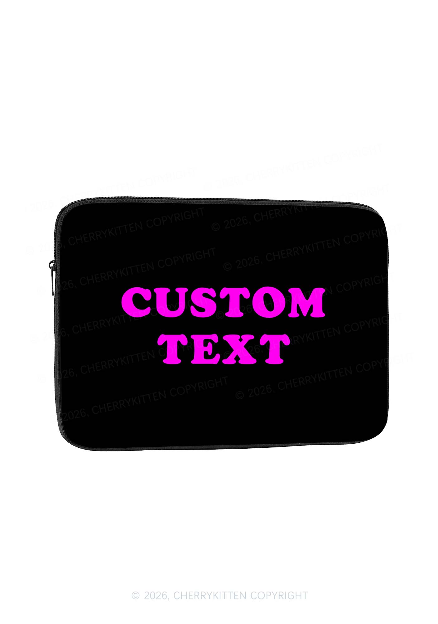 Custom Text Y2K Laptop Sleeve Cherrykitten