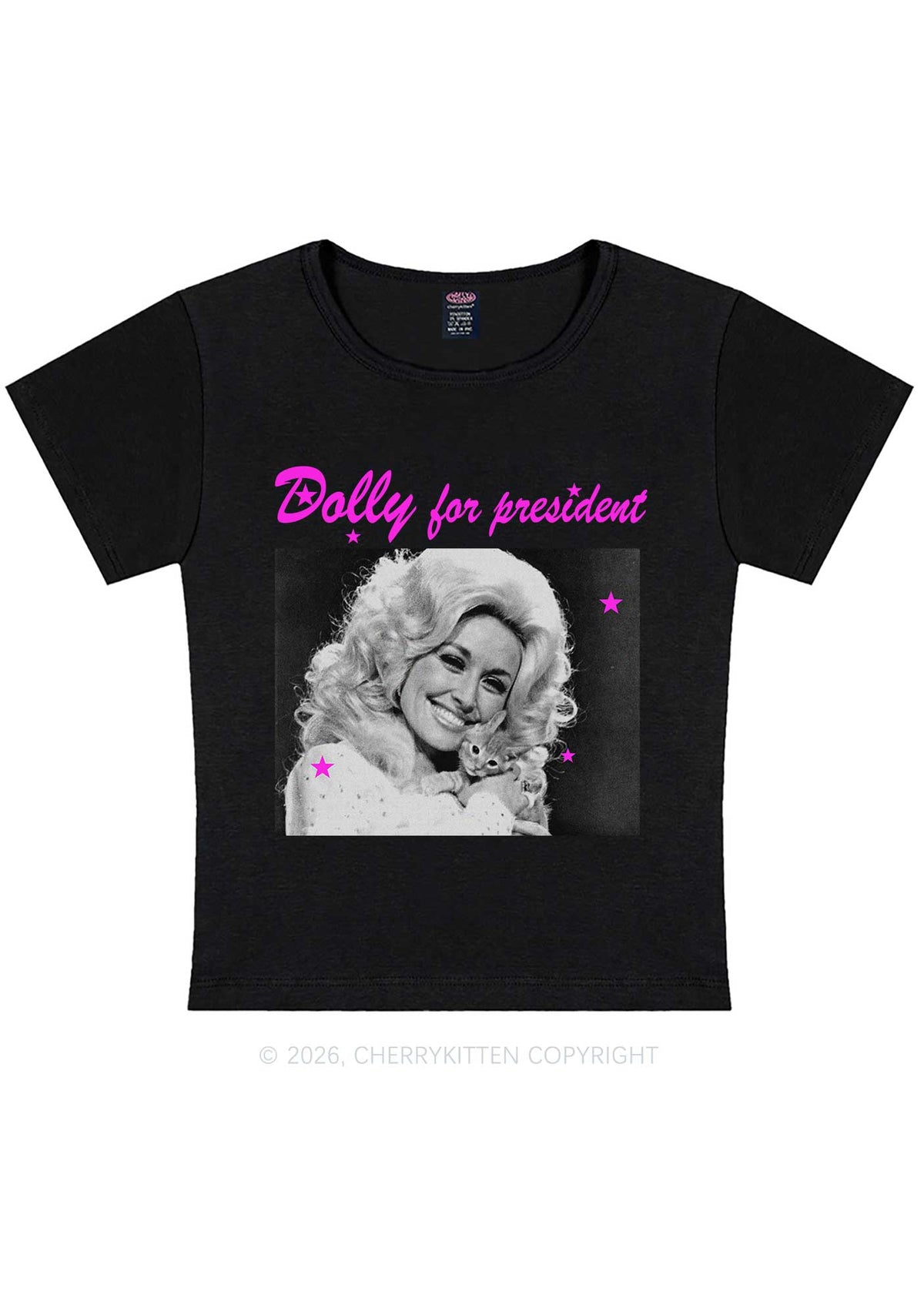 Doll For President Y2K Baby Tee Cherrykitten
