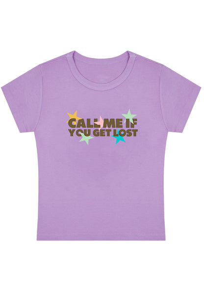 Call Me If You Get Lost Y2K Baby Tee