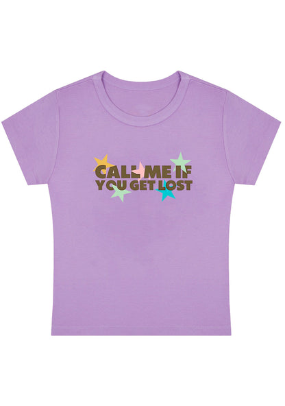 Curvy Call Me If You Get Lost Baby Tee