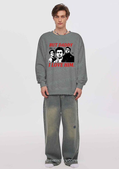 Daddy I Love Luigi Y2K Washed Sweatshirts Cherrykitten