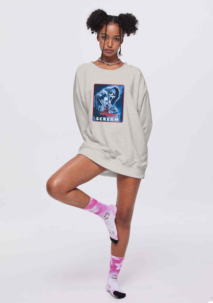 Hallowee Scream Y2K Washed Sweatshirts Cherrykitten