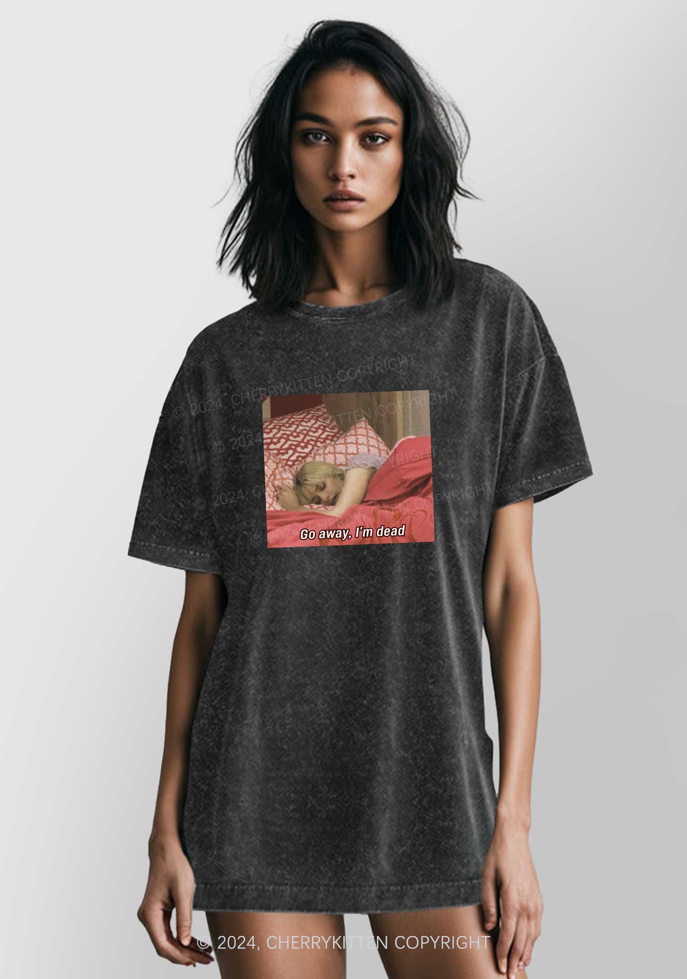 I'm Dead Y2K Washed Tee Cherrykitten