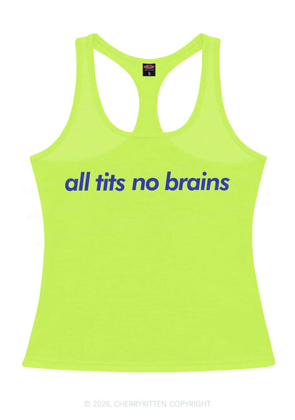 All Txts No Brains Y2K Women Racerback Tank Top Cherrykitten