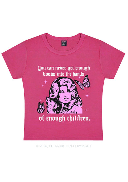 Get Enough Books Into Children Y2K Baby Tee Cherrykitten