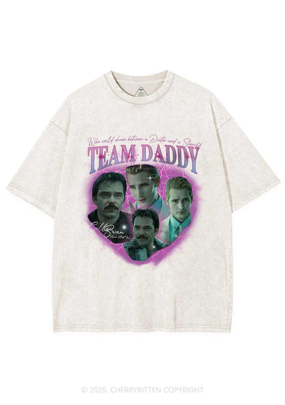 Team Daddy Y2K Shirts Washed Tee Cherrykitten