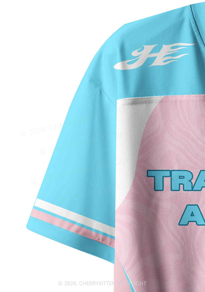 Transgirls Are Hot Pride Y2K Crop Sport Jersey Shirts Cherrykitten