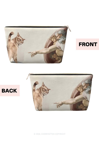 God Give Cat Y2K Makeup Bag Cherrykitten