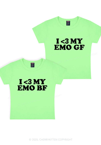 I Love My Emo BF GF Y2K Valentine's Day Baby Tee Cherrykitten