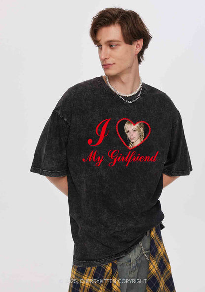 Custom Heart My BF GF Y2K Valentine's Day Washed Tee Cherrykitten