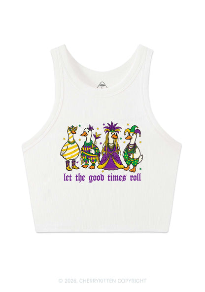 Let The Good Times Roll Y2K Crop Tank Top Cherrykitten