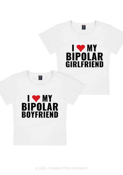 I Love My Bipolar GF BF Y2K Valentine's Day Baby Tee Cherrykitten