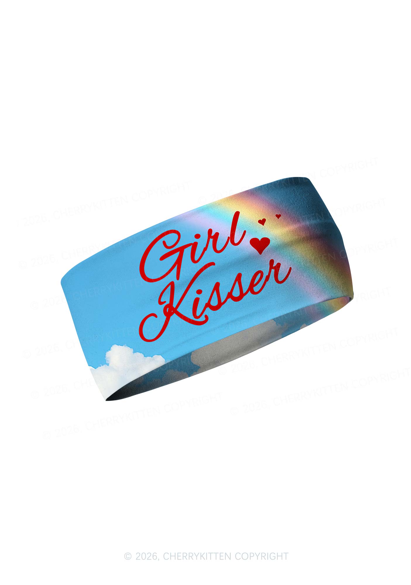 Girl Kisser Pride Y2K Print Headband Cherrykitten