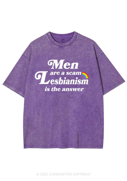 Men Lesbianism Y2K Shirts Washed Tee Cherrykitten