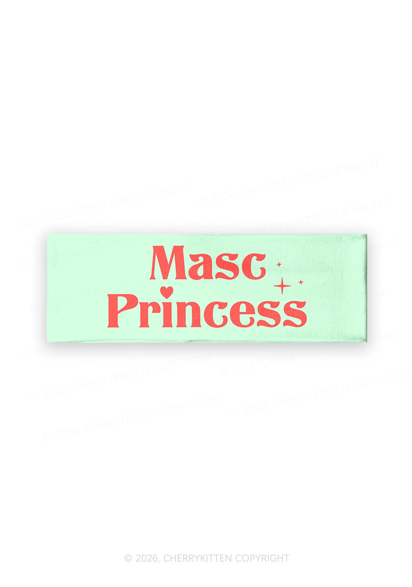 Masc Princess Pride Y2K Print Headband Cherrykitten