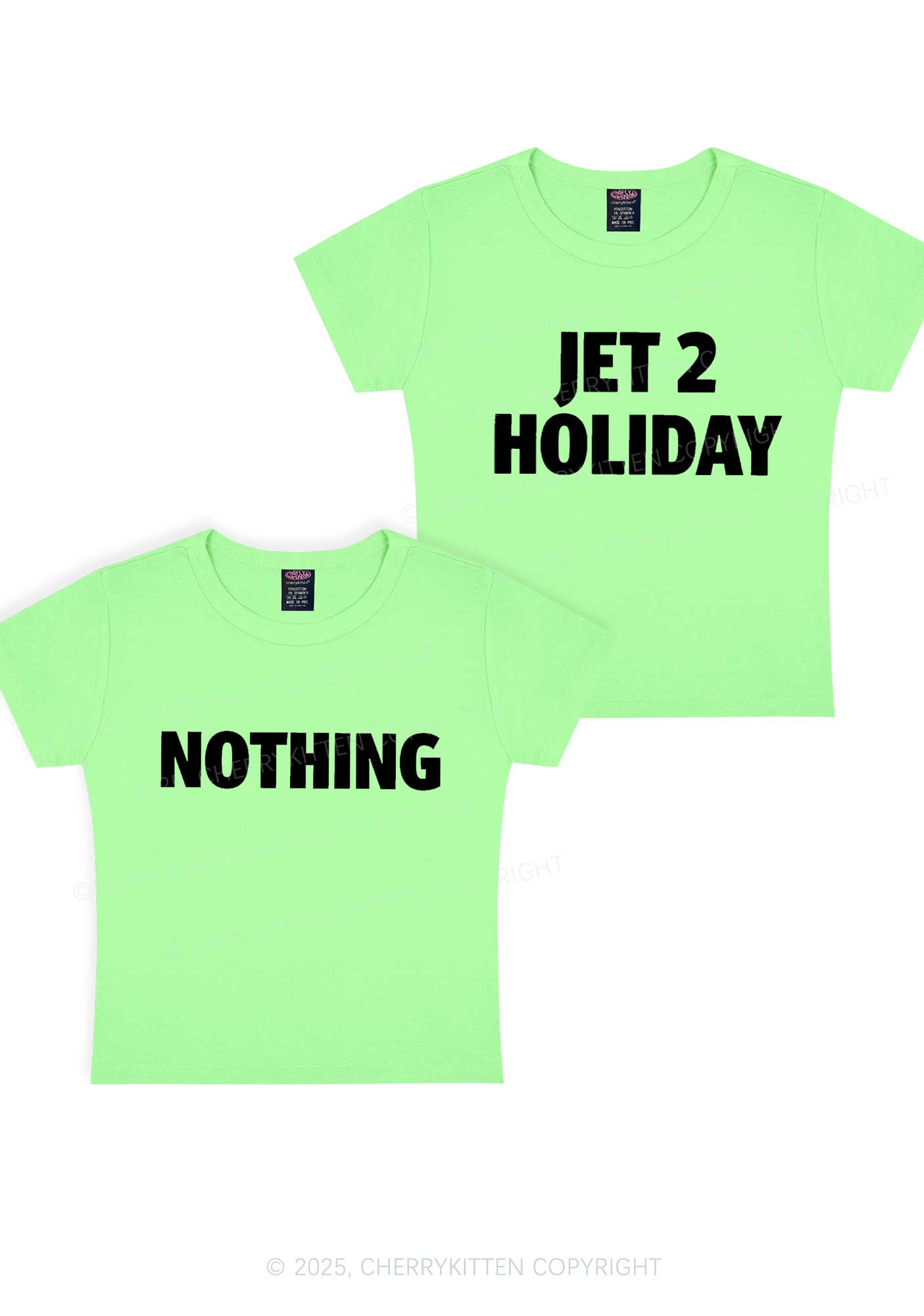 Jet Holiday Nothing Y2K Valentine's Day Baby Tee Cherrykitten