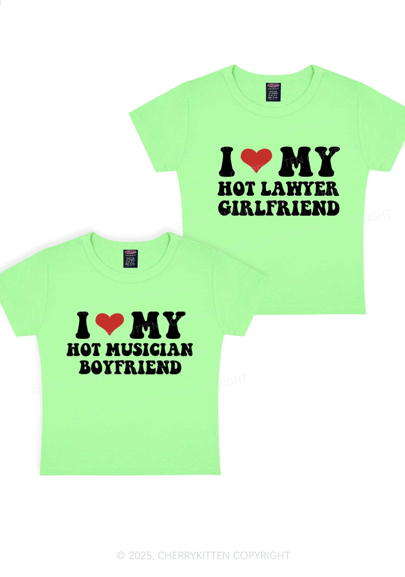 Custom My Hot Lawyer GF Y2K Valentine's Day Baby Tee Cherrykitten