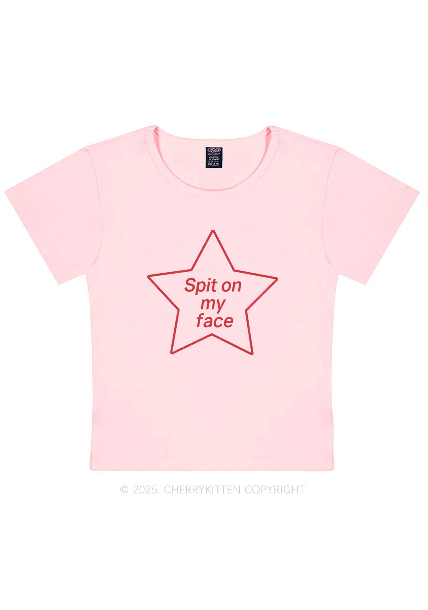 Spit On My Face Y2K Baby Tee Cherrykitten