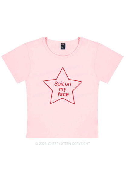 Spit On My Face Y2K Baby Tee Cherrykitten