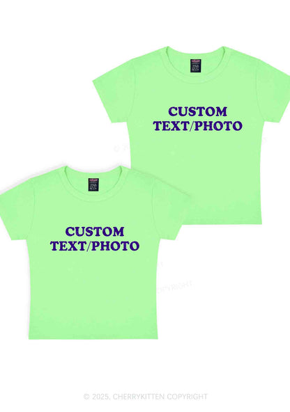 Custom Text Y2K Valentine's Day Baby Tee Cherrykitten