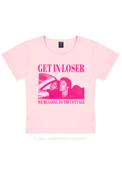 Get In Loser HR Y2K Baby Tee Cherrykitten