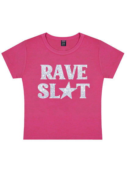 Glitter Rave Slxt Y2K Baby Tee Cherrykitten