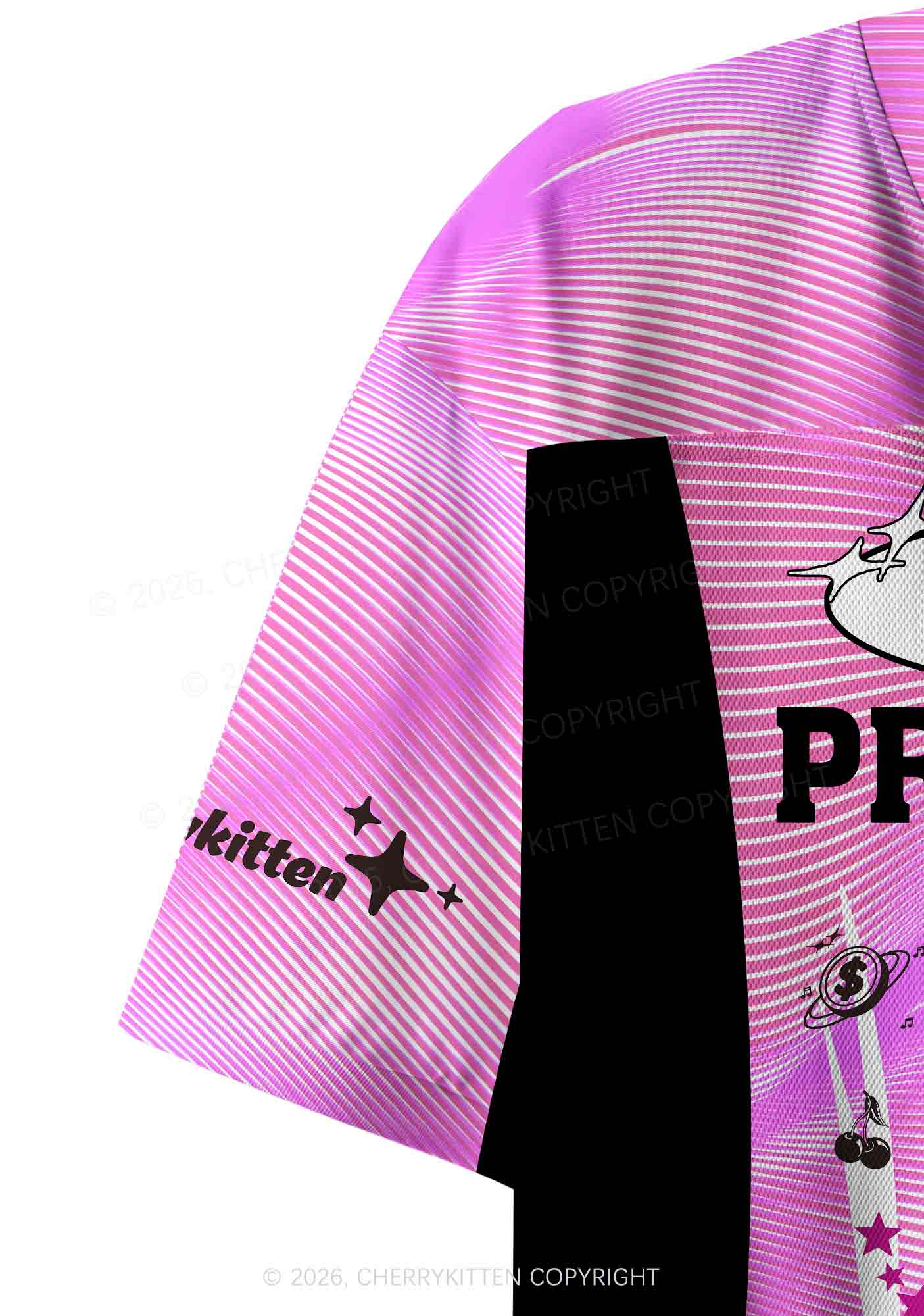 Swag Princess Y2K Crop Sport Jersey Shirts Cherrykitten