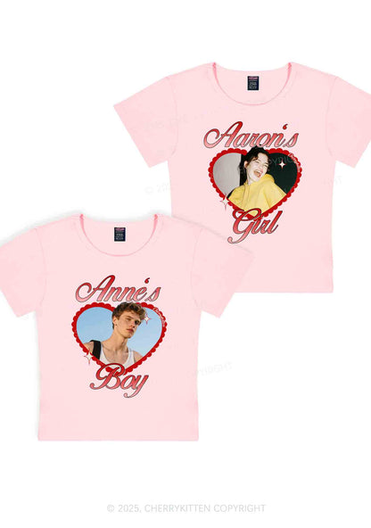 Custom Photo Heart Graphic Y2K Valentine's Day Baby Tee Cherrykitten