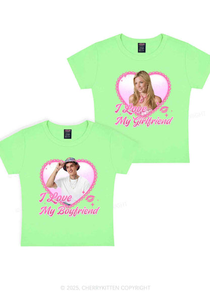 Custom Love My GF BF Photo Y2K Valentine's Day Baby Tee Cherrykitten