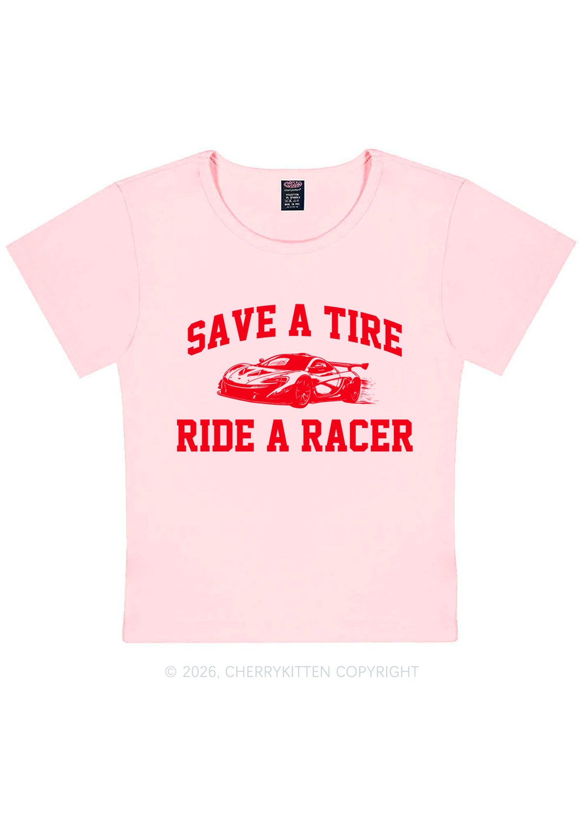 Save A Tire Ride A Racer Y2K Baby Tee Cherrykitten