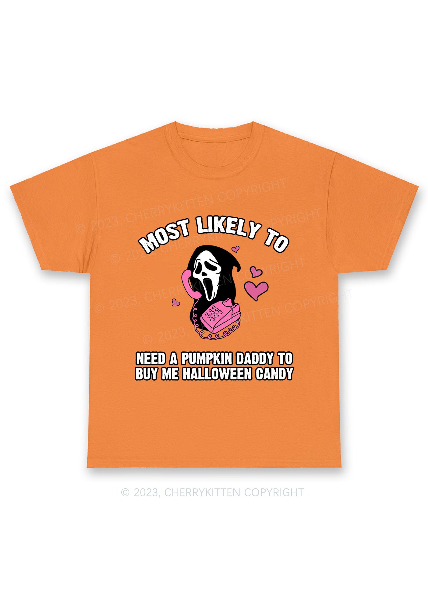 Most Likely 12 Pink Designs Halloween Chunky Shirt Cherrykitten