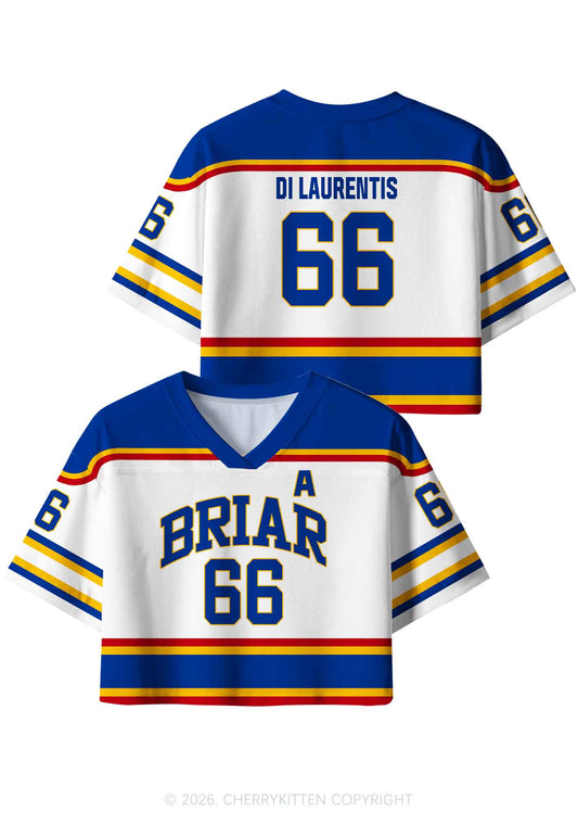 Retro White Hockey Team DL Y2K Crop Sport Jersey Shirts Cherrykitten