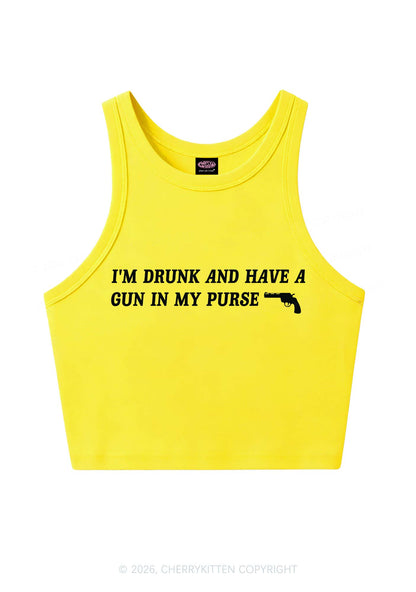 Im Drunk Y2K Crop Tank Top Cherrykitten